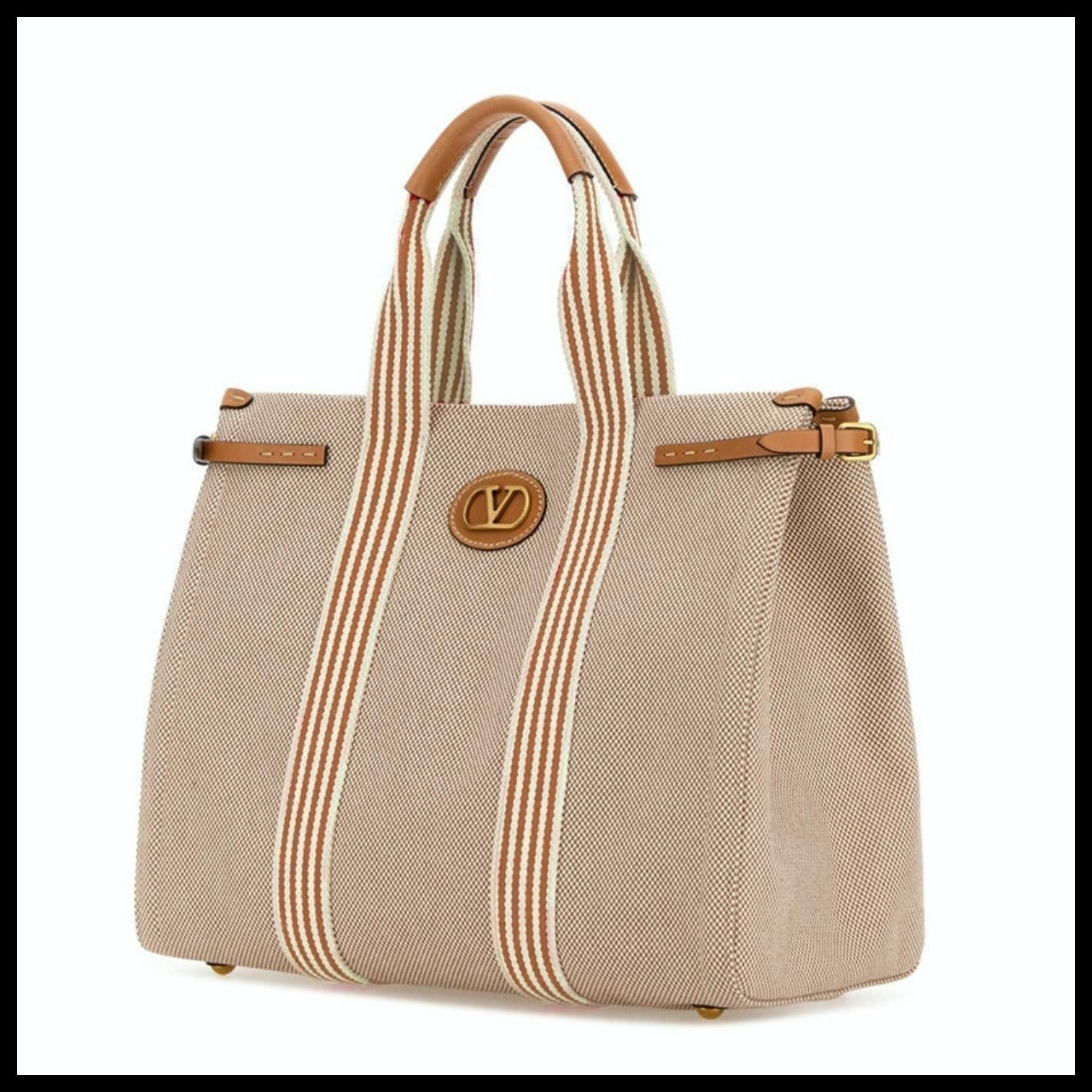 【VALENTINO】Antibes Large Canvas Shopper Bag