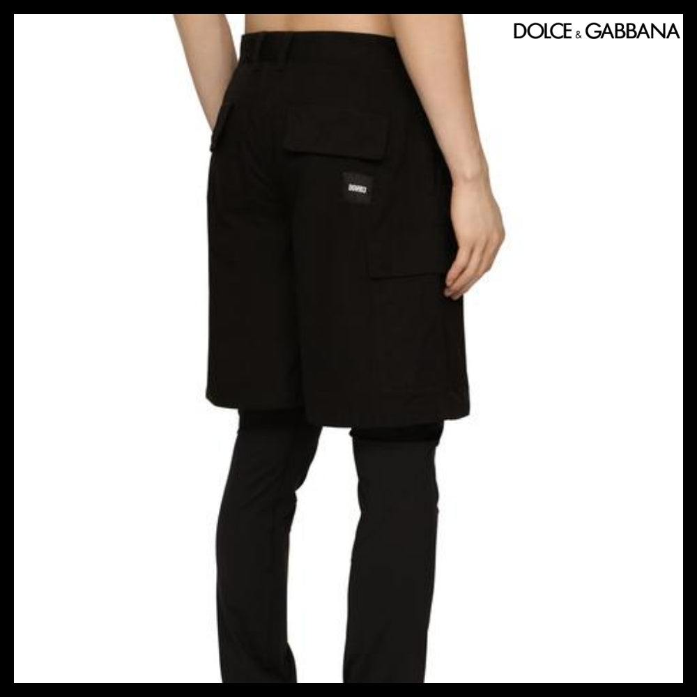 【Dolce&Gabbana】COTTON FAILLE CARGO SHORTS DGVIB3 PATCH