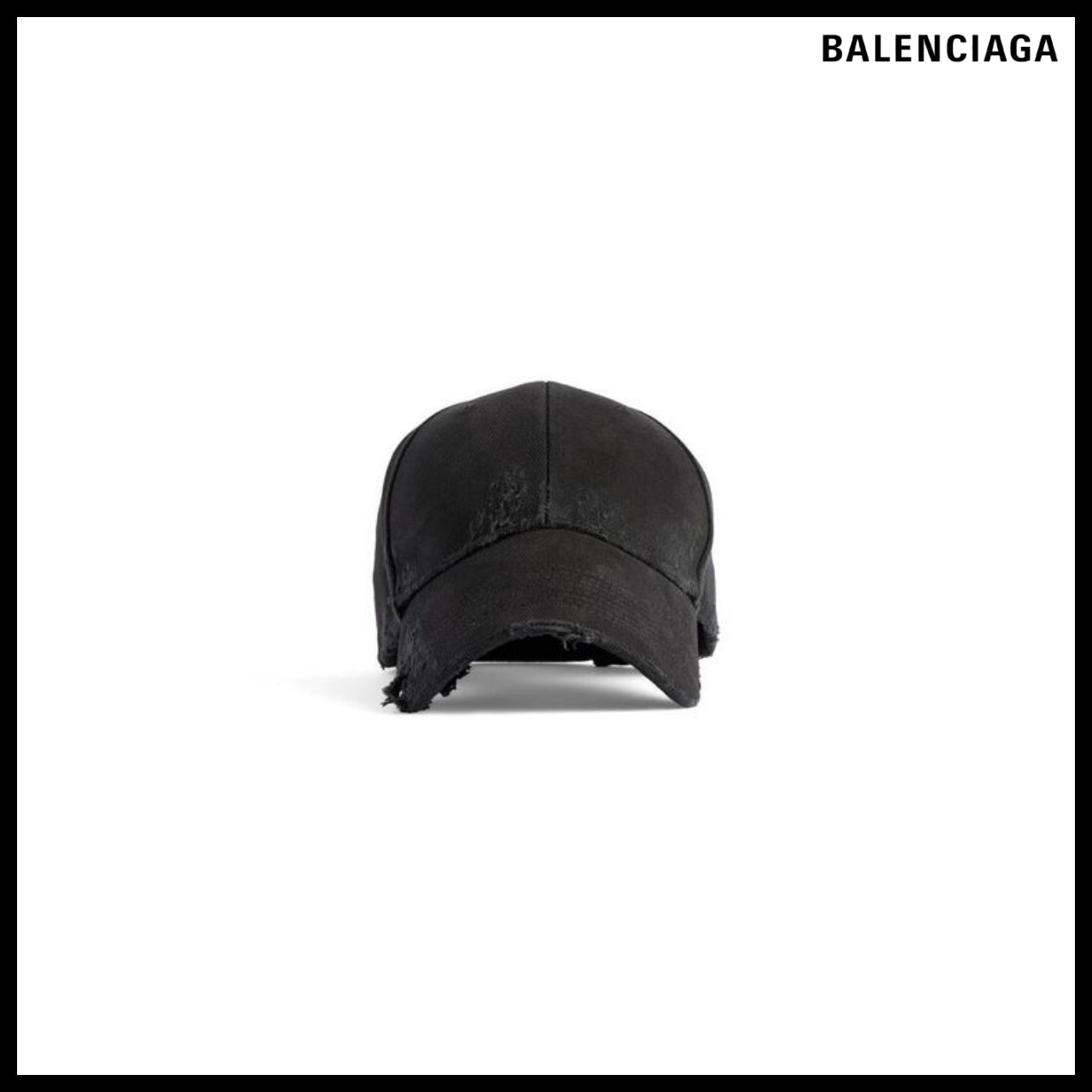 【BALENCIAGA】Stencil Type Cap Black Grey