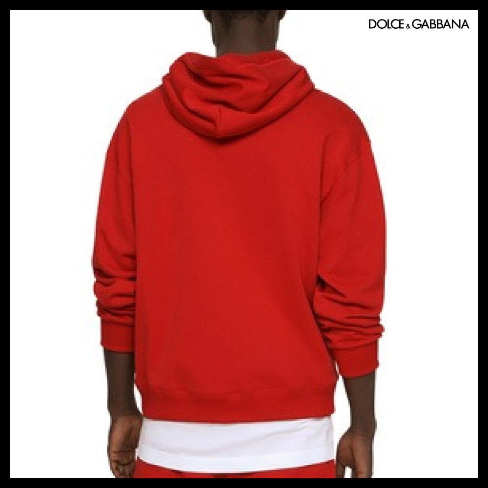 【Dolce & Gabbana】JERSEY HOODIE WITH BRANDED TAG