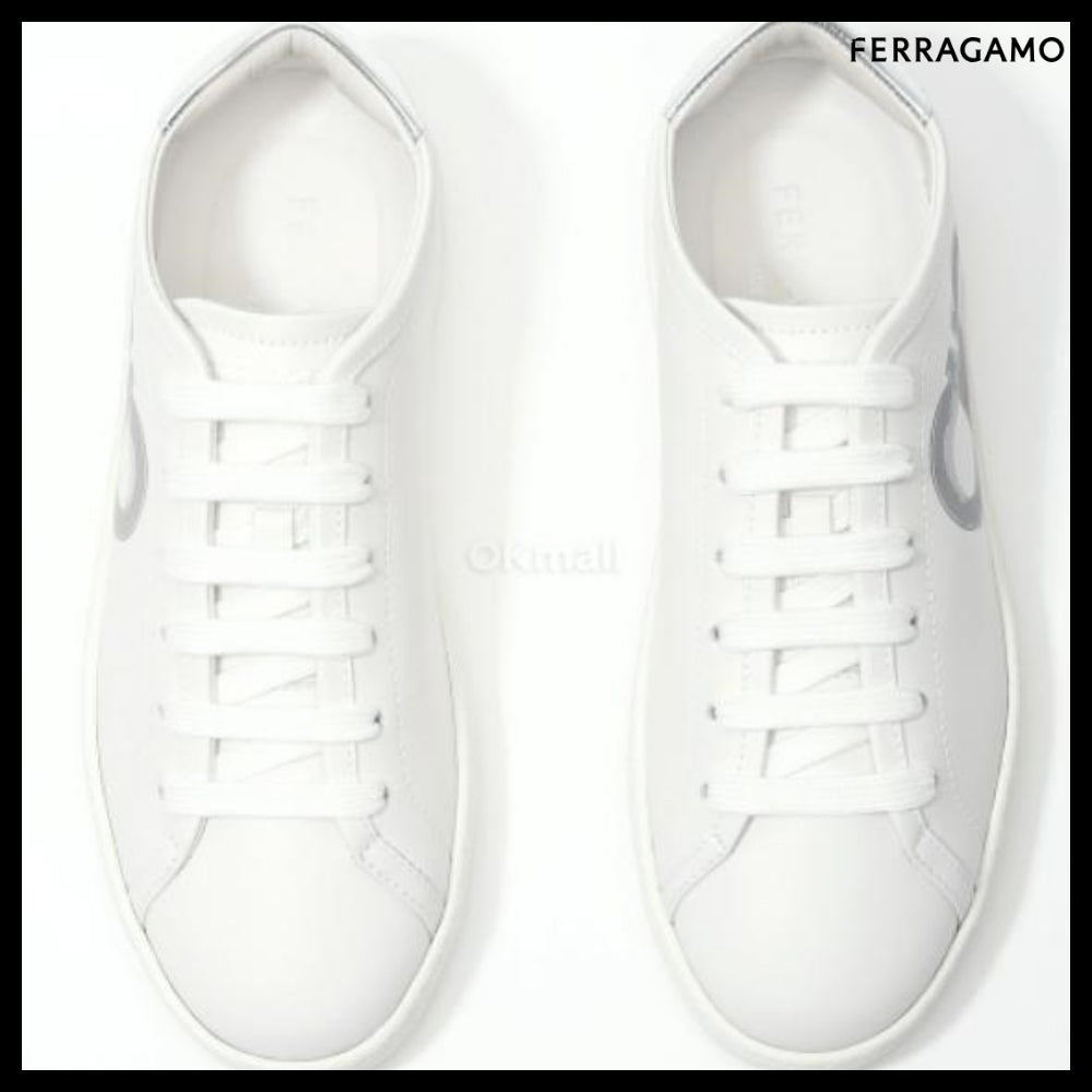 【Salvatore Ferragamo】030676 780983 Double Gancini Sneakers