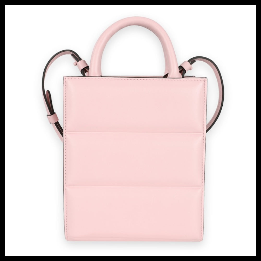 【MONCLER】 Women Doudoune Leather Mini Tote Bag Pink