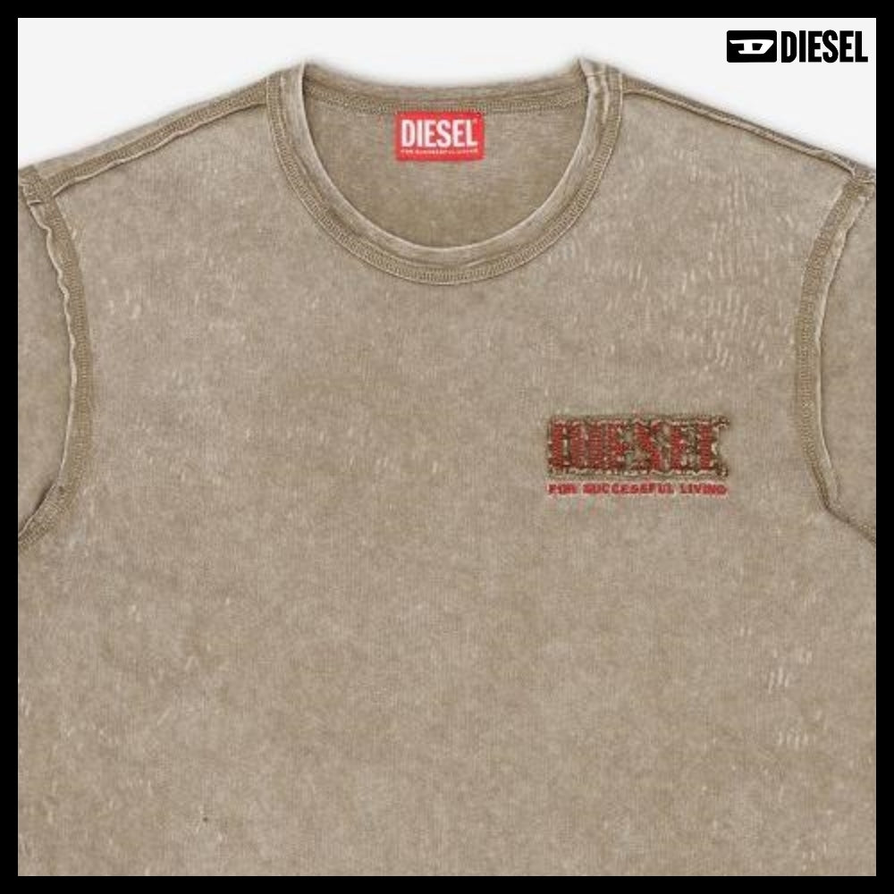 【DIESEL】T-Raw Just-V1 Short Sleeve T-Shirt - Oak