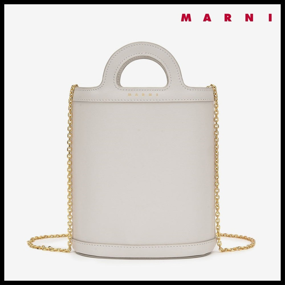【MARNI】 マルニ バッグ NANO CHAIN BUCKET BAG ICE