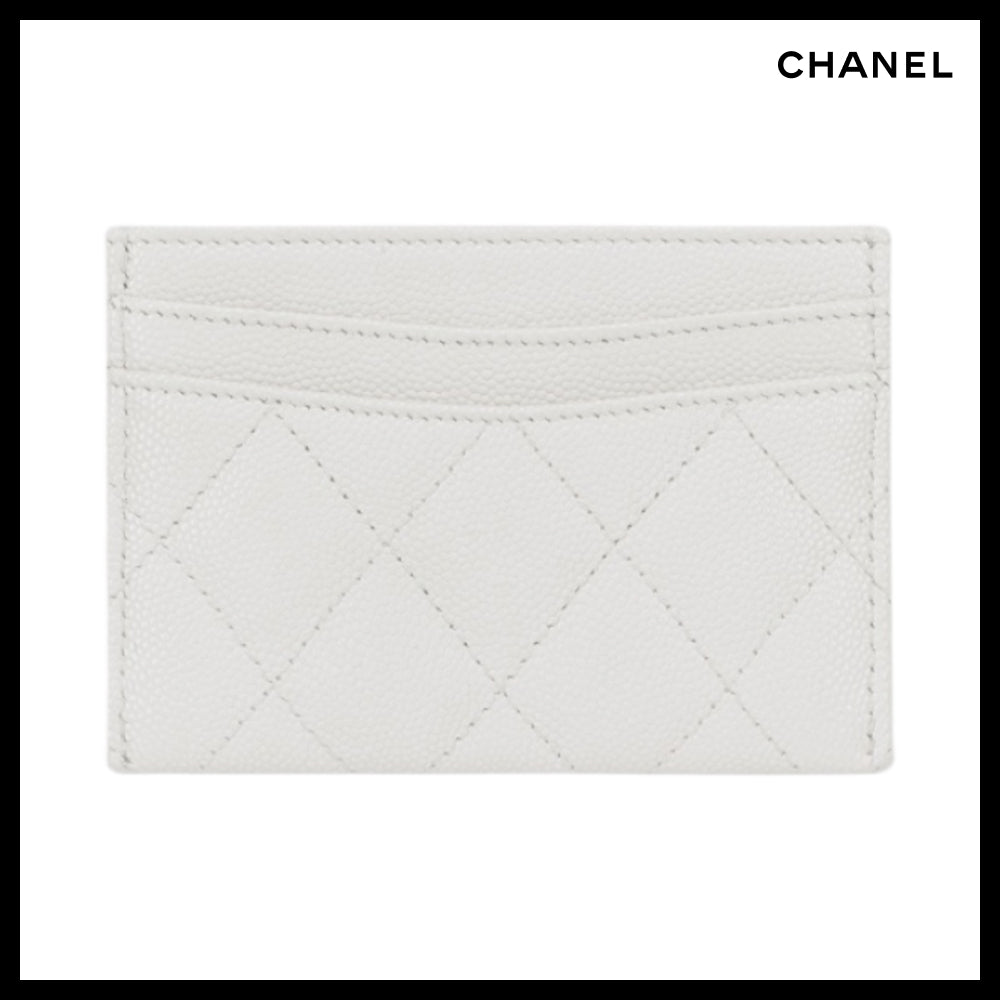 【CHANEL】Classic Card Holder Grained Shiny Calfskin