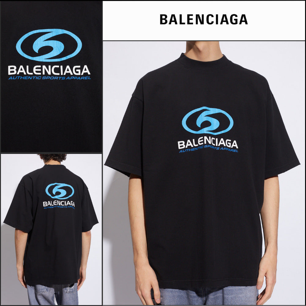 【BALENCIAGA】Surfer Logo Cotton T-shirt Medium Fit