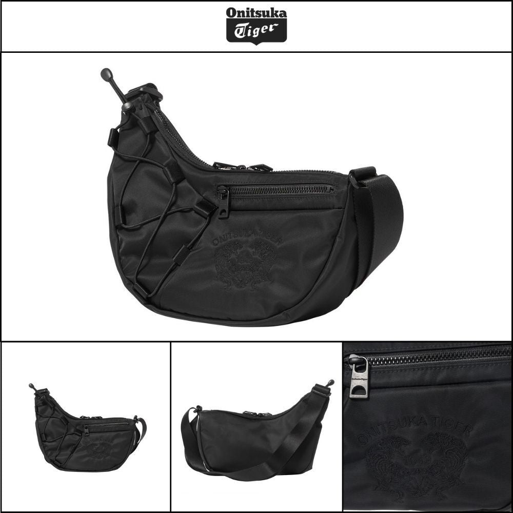 【onitsuka tiger】Tiger Graphic Embroidered Messenger Bag