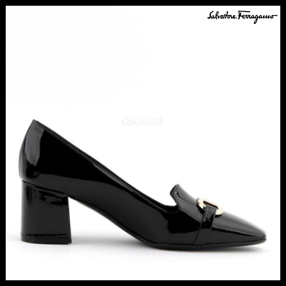 【Salvatore Ferragamo】769257 01F929 Gancini Ornament Pumps