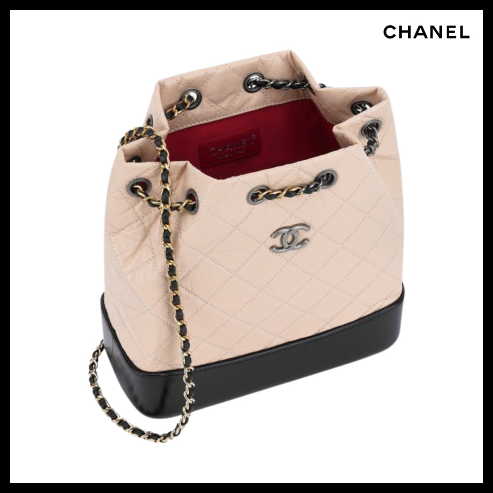 【CHANEL】Small Gabrielle Backpack Aged Calfskin
