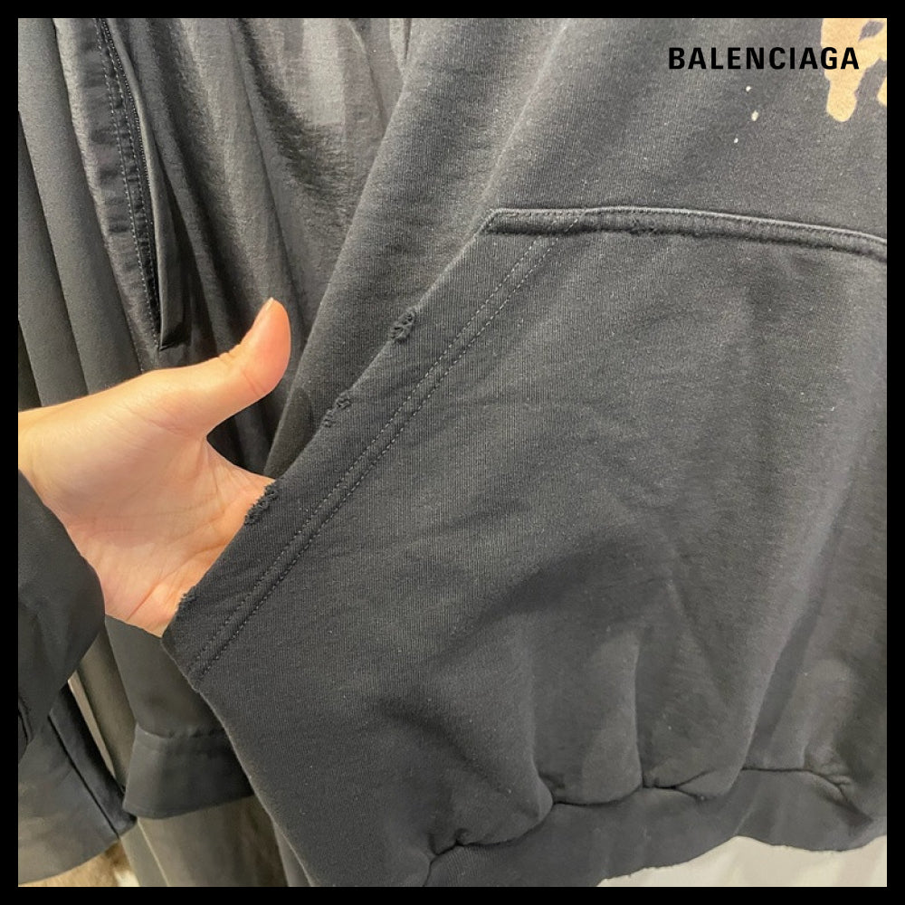 ★Balenciaga アウトレット セール ★Drawn BB Large Fit Hoodie