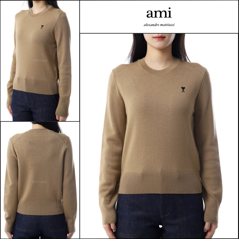 【AMI】Wool Ami de Coeur Crewneck Sweater