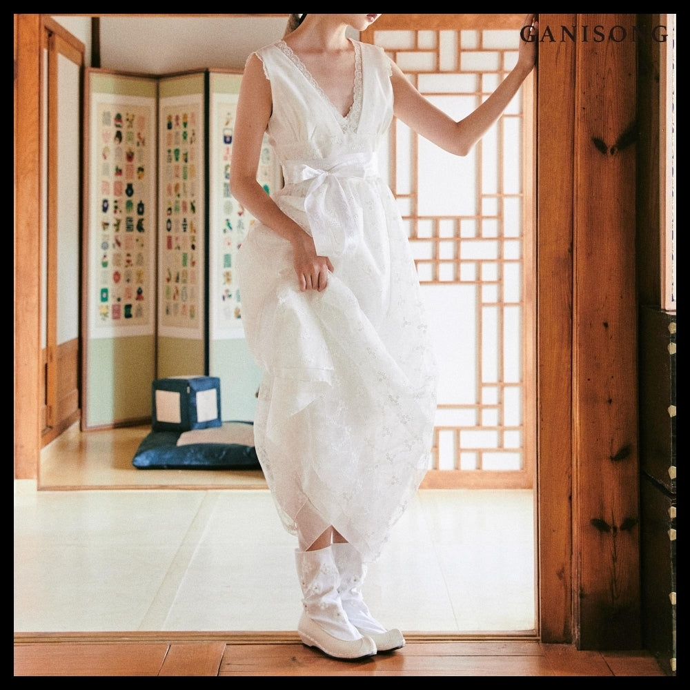 【GANISONG】Bridal Sumuk Dress White