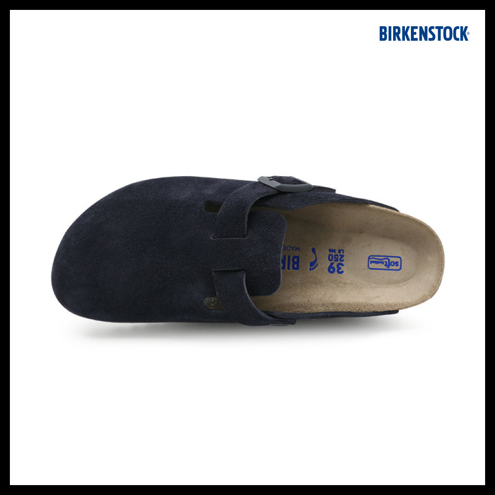 【BIRKENSTOCK】Boston BS Narrow Suede Leather Midnight