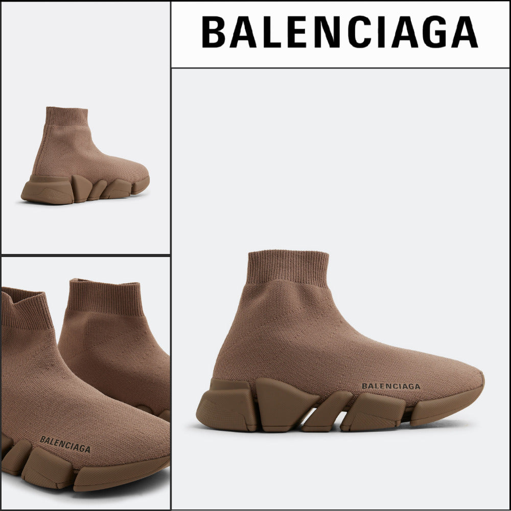 【BALENCIAGA】Speed 2.0 Recycled Knit Sneaker Brown Beige