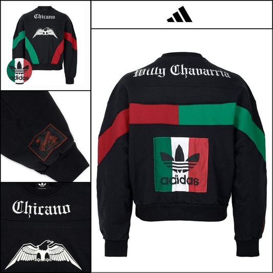 【ADIDAS 】Black Basketball Crewneck Sweatshirt