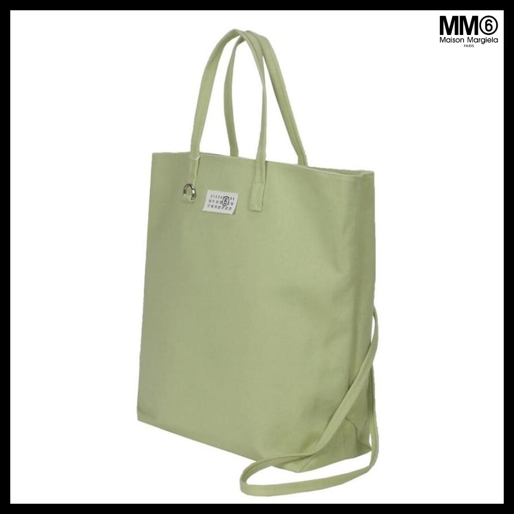 【MM6 Maison Margiela】MM6 ロゴパッチキャンバス トートバッグ