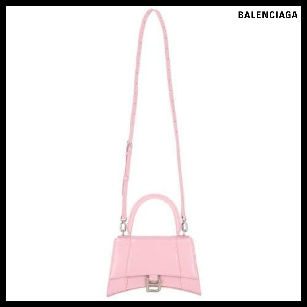 【BALENCIAGA 】Hourglass Top Handle Bag Pink