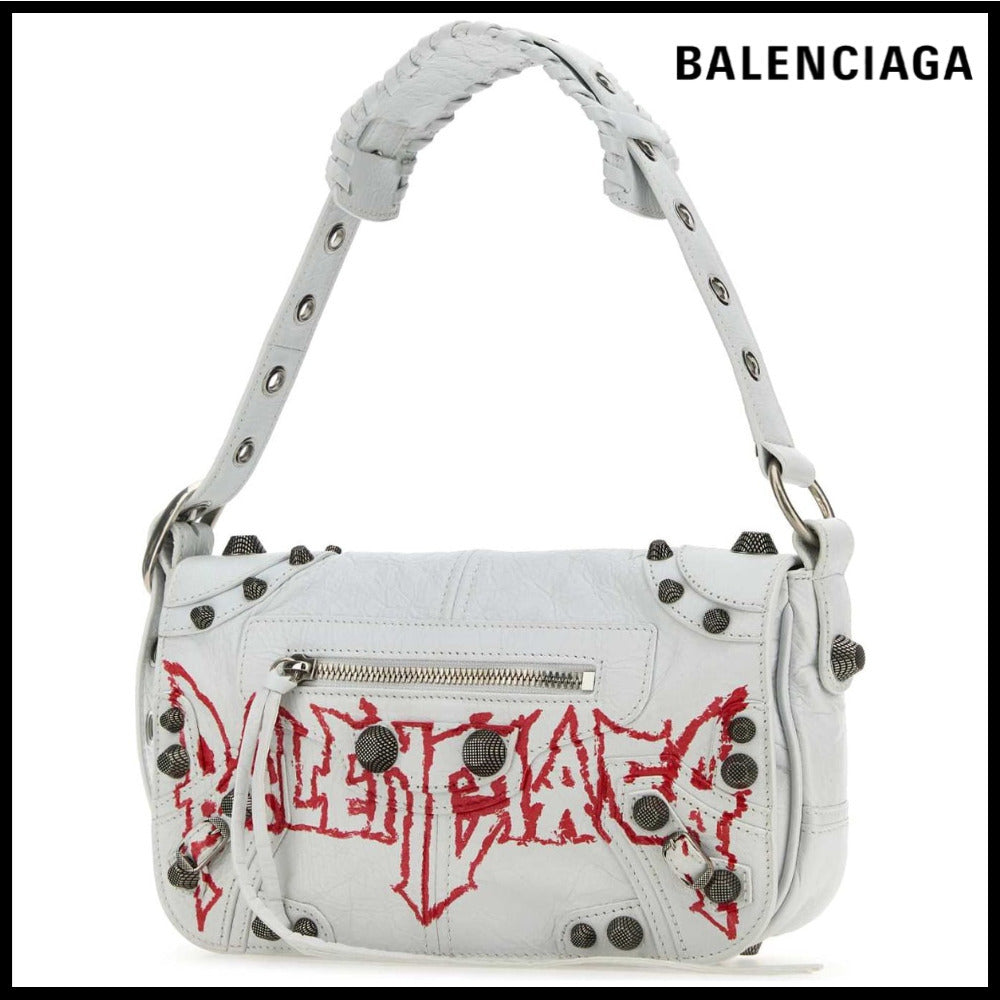 【BALENCIAGA】White Leather Le Cagole XS DIY Metal Crossbody