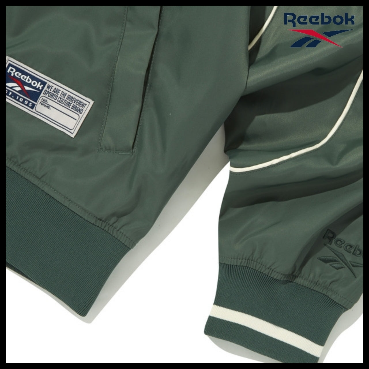 【Reebok】Vector Stadium Varsity Jacket Green