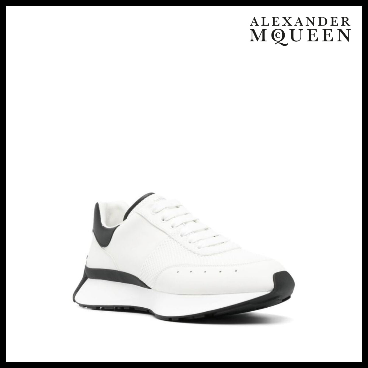 【Alexander Mcqueen】Sprint Runner Sneakers White Black