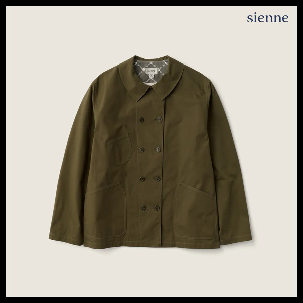 【SIENNE】Ryo Double Breasted Jacket Khaki