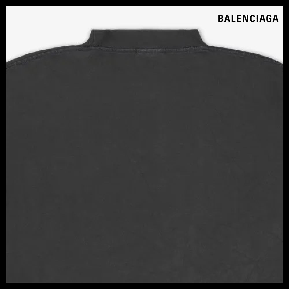 【BALENCIAGA】Oversized Short Sleeve T-Shirt Washed Black