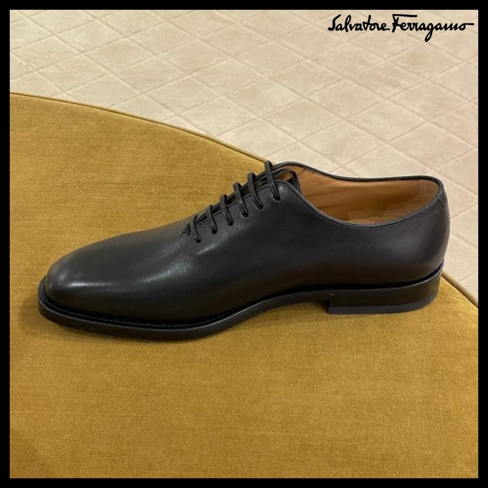 【FERRAGAMO】GEOFFREYDIV2 OXFORD LOAFERS BLACK