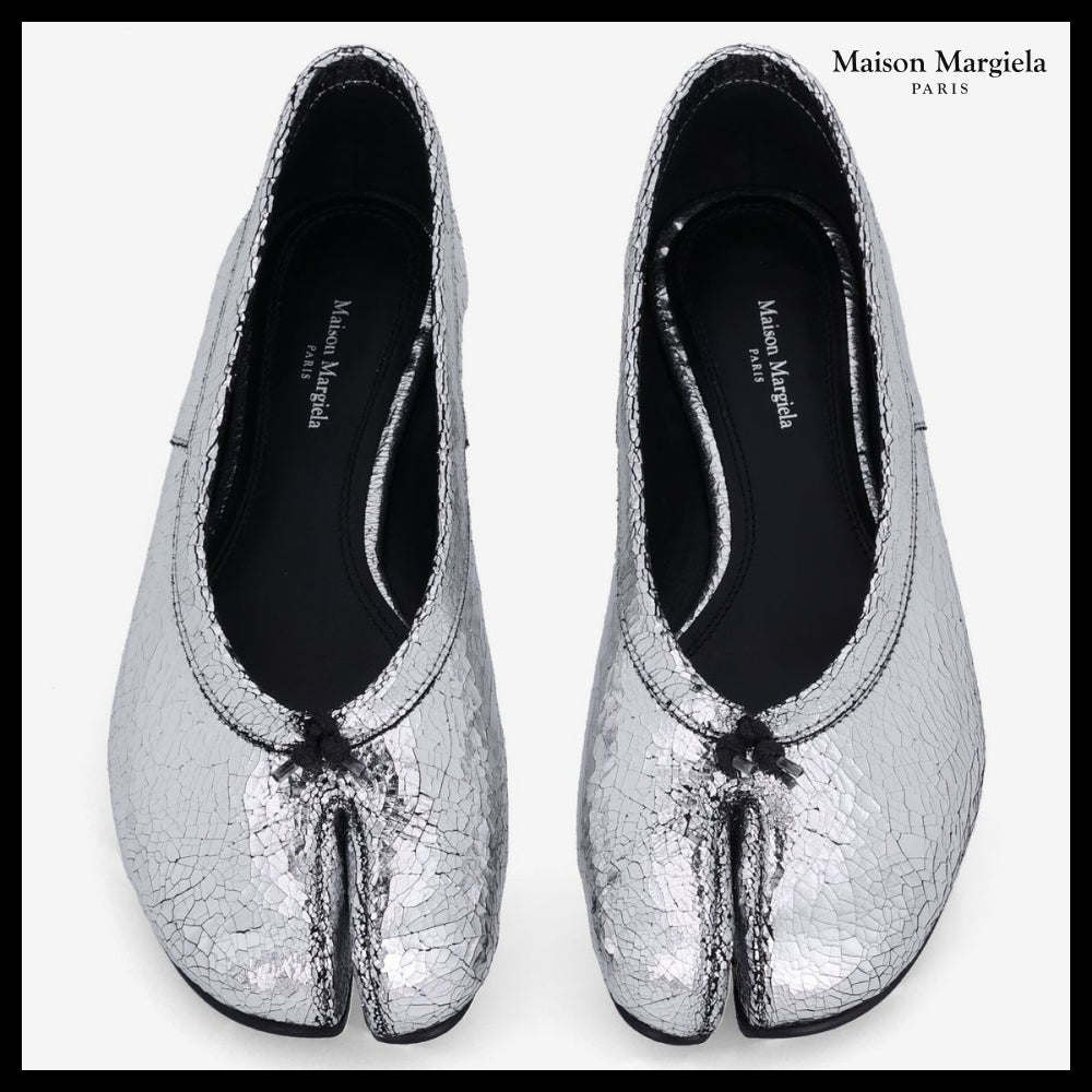 【Maison Margiela】New Tabi Ballerina Flat Shoes - Silver