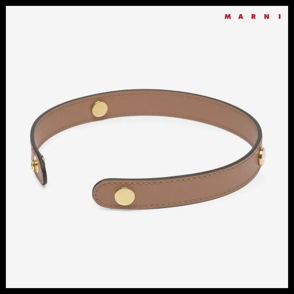 【MARNI】Medium Saffiano Trunk Shoulder Bag Brown Sugar