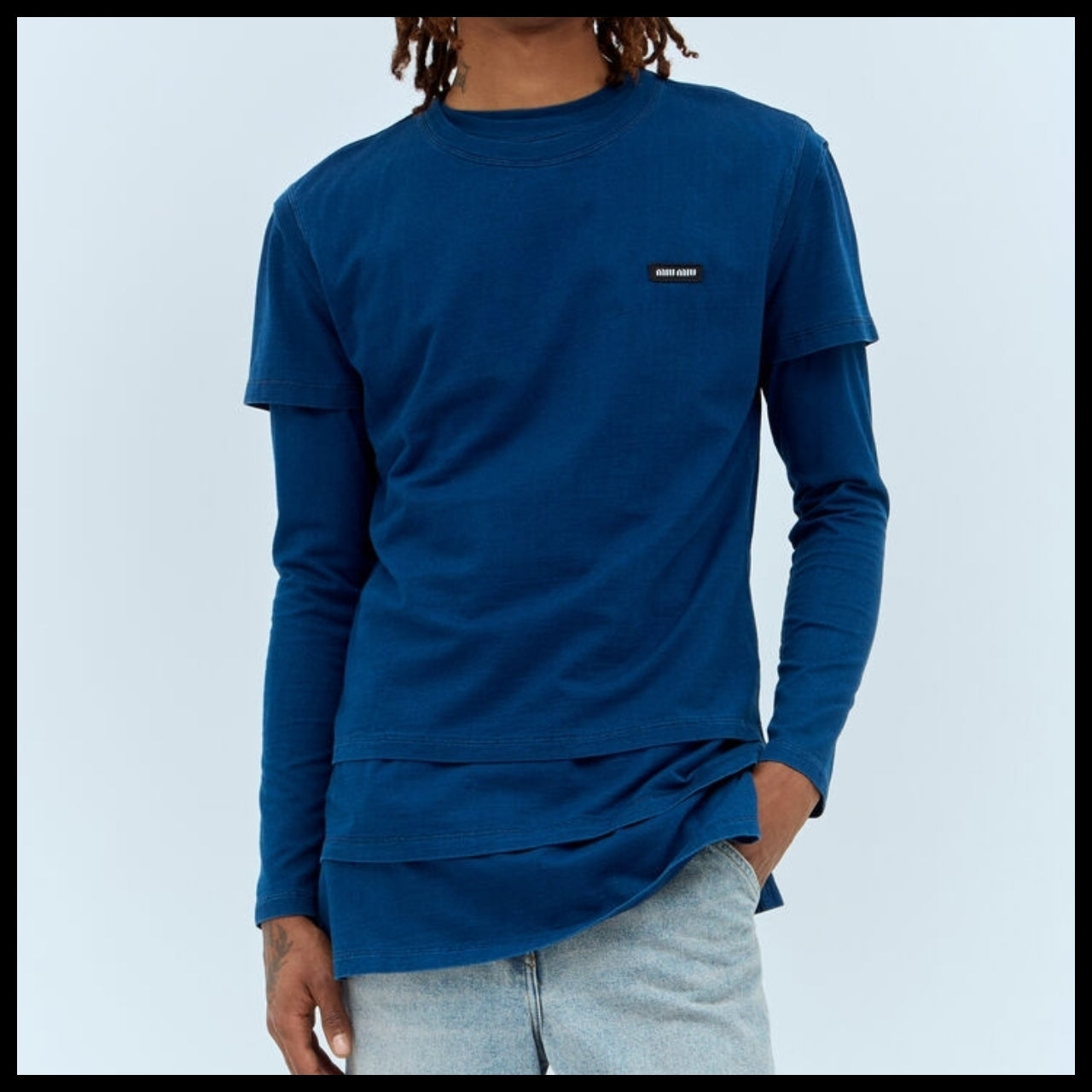 【MIU MIU】Set of Three Logo-Patch T-Shirts