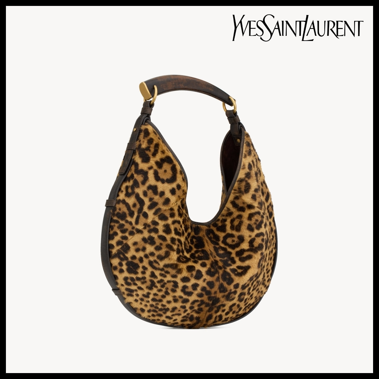 【Saint Laurent】Pony Hair Leather MOMBASA Medium Bag