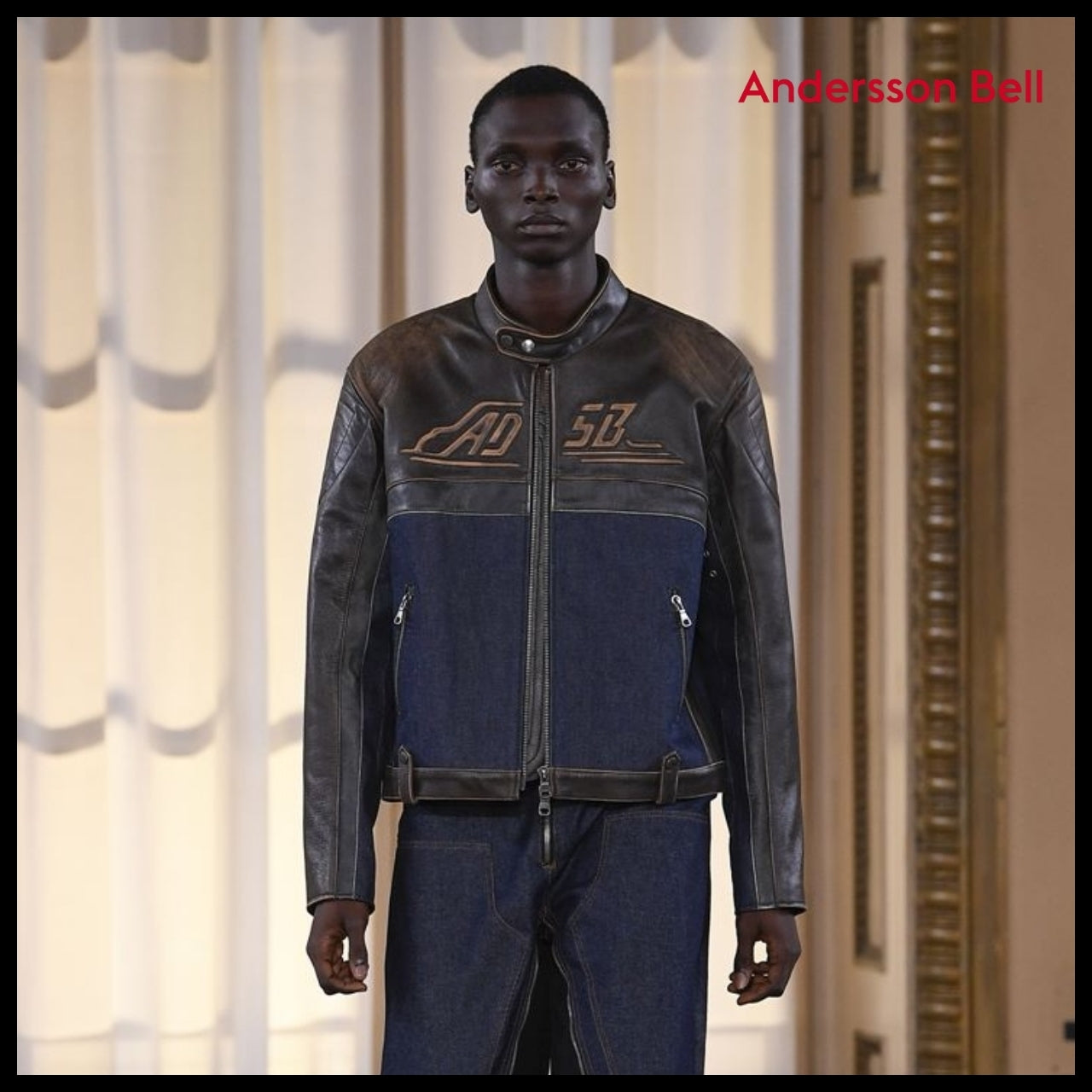 【ANDERSSON BELL】Racing Leather Jacket (2 Colors)