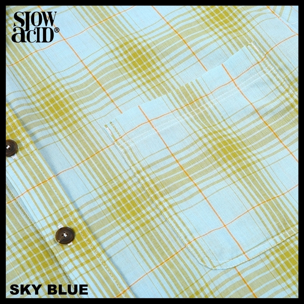 【SLOW ACID】TXT着用 SUMMER LIGHT CHECK SHIRT 2COLOR