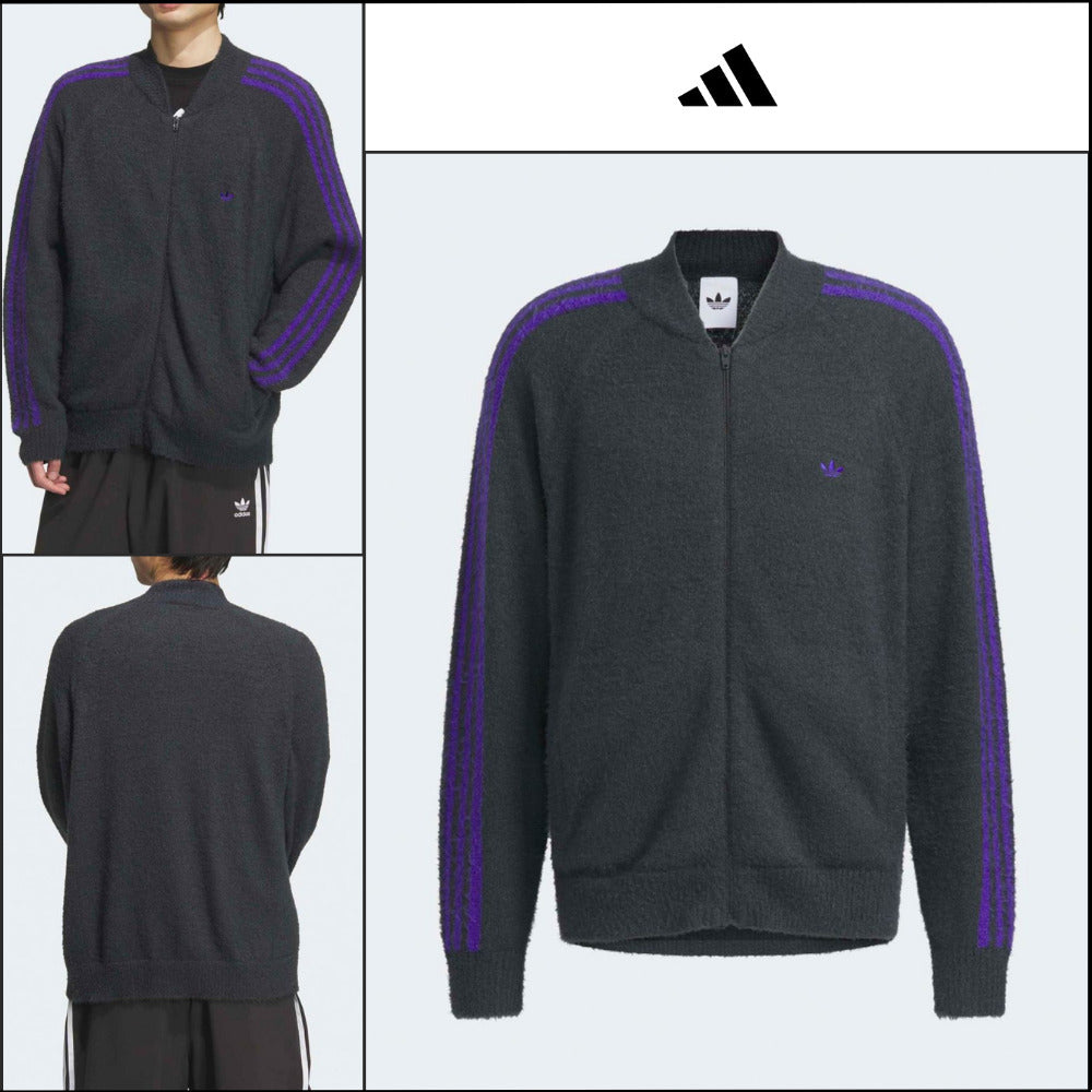 【ADIDAS】Knit Superstar Dark Gray Track Top Track Jacket