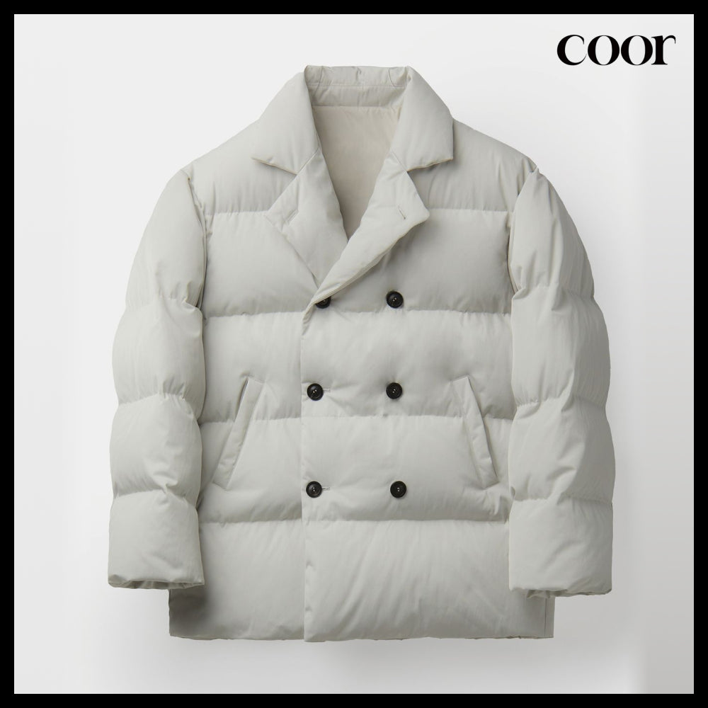 【COOR】PADDED PUFFER COAT LIGHT BEIGE