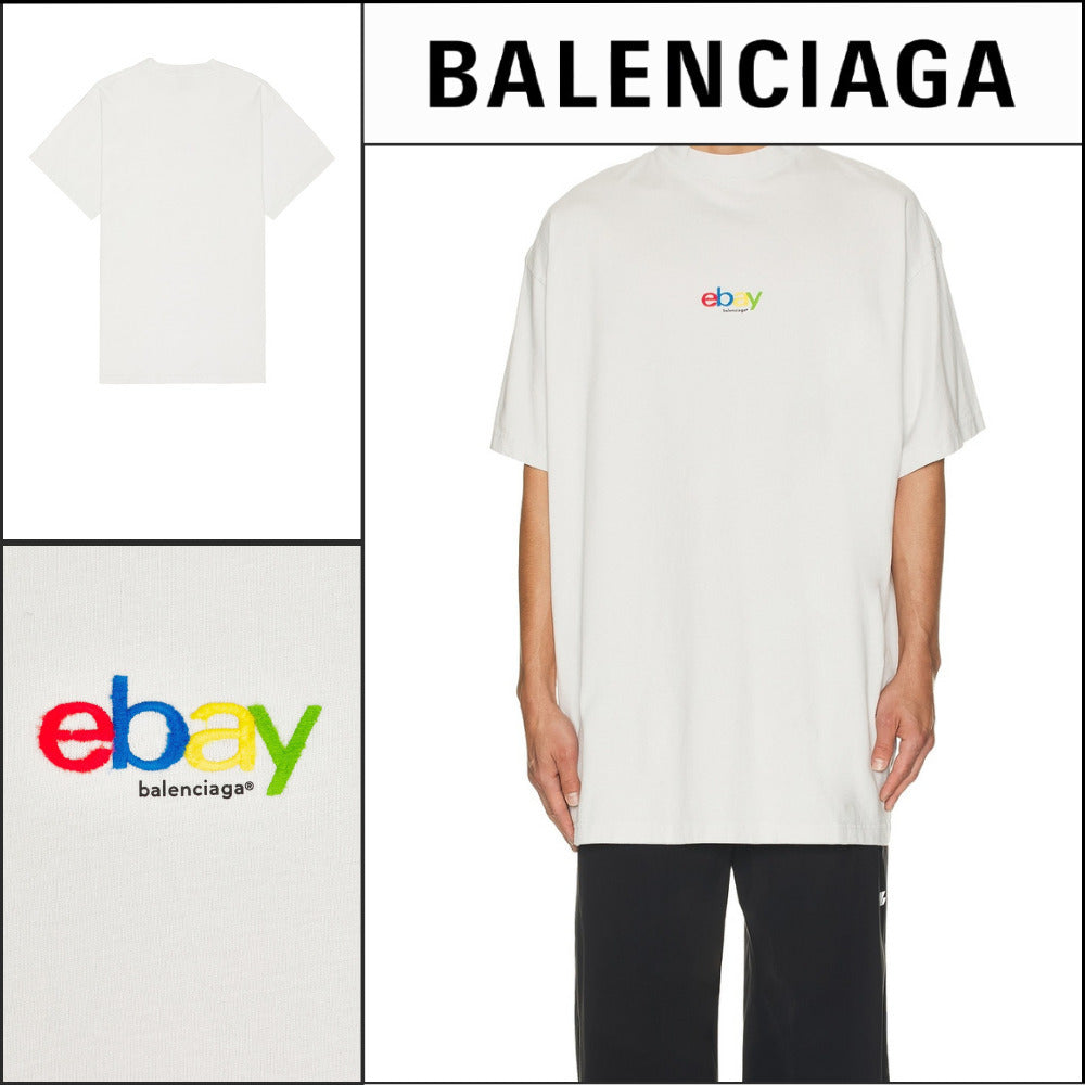 【BALENCIAGA】eBay Oversized T-Shirt Dirty White
