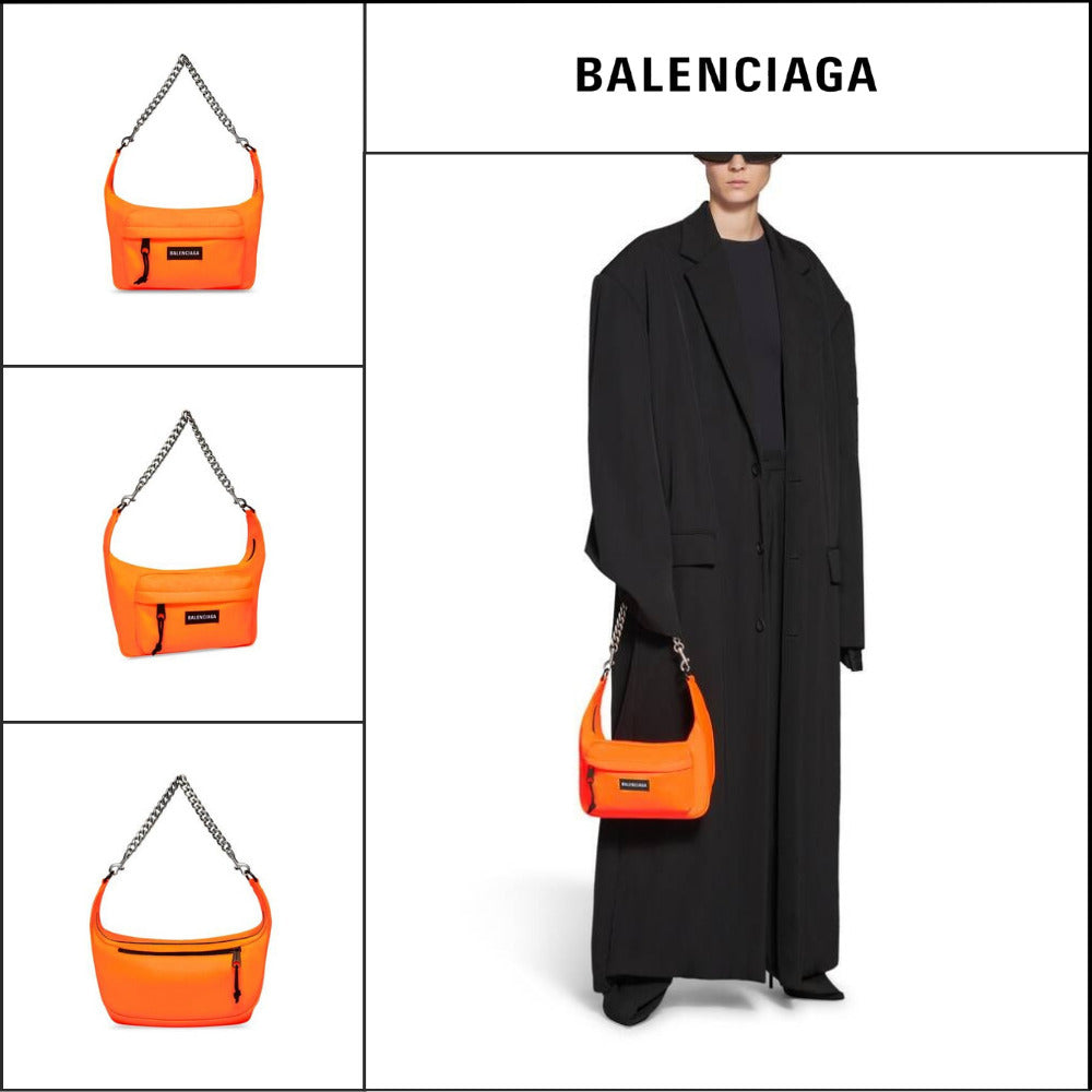 【BALENCIAGA】Raver Medium Bag with Chain - Fluo Orange