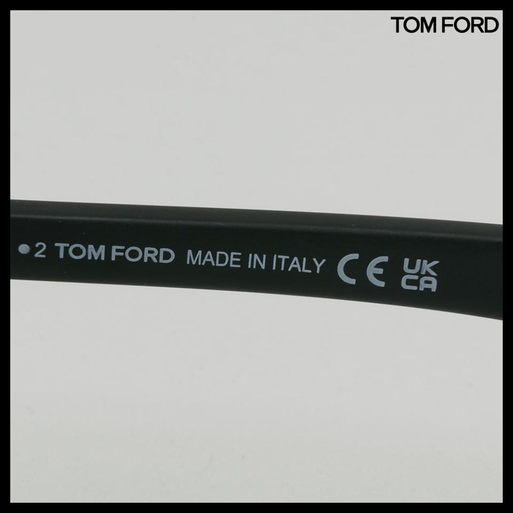 【TOM FORD】Matte Black Horn-Rimmed Sunglasses Grey Tint
