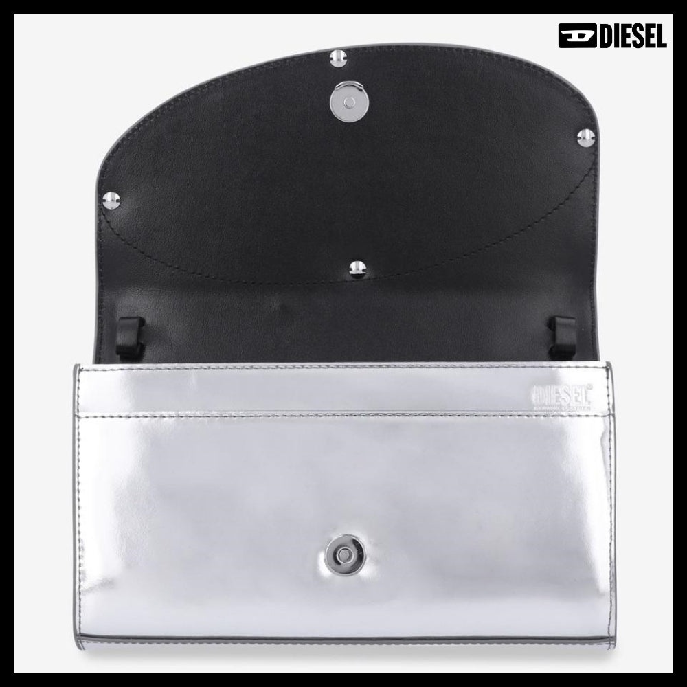【DIESEL】1DR Strap Wallet - Silver