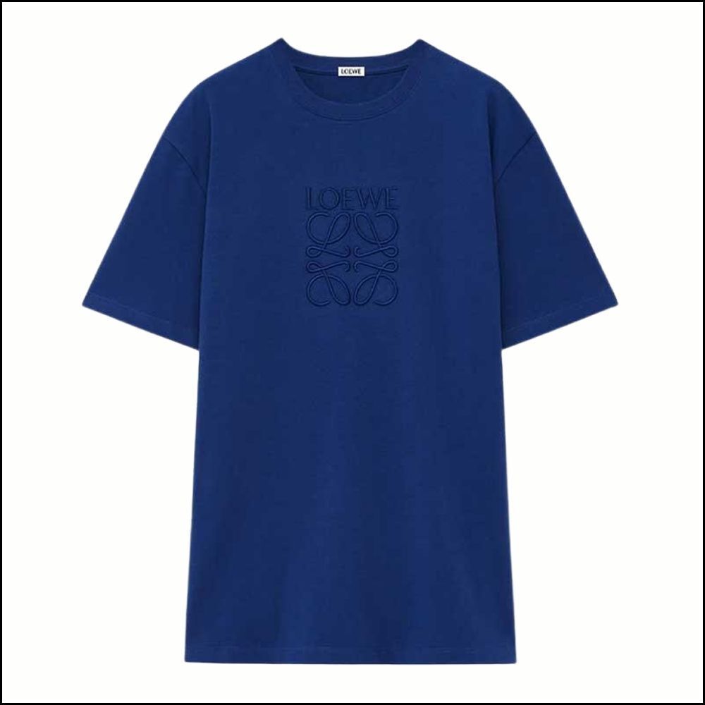 【LOEWE】Regular Fit Cotton T Shirt Blue