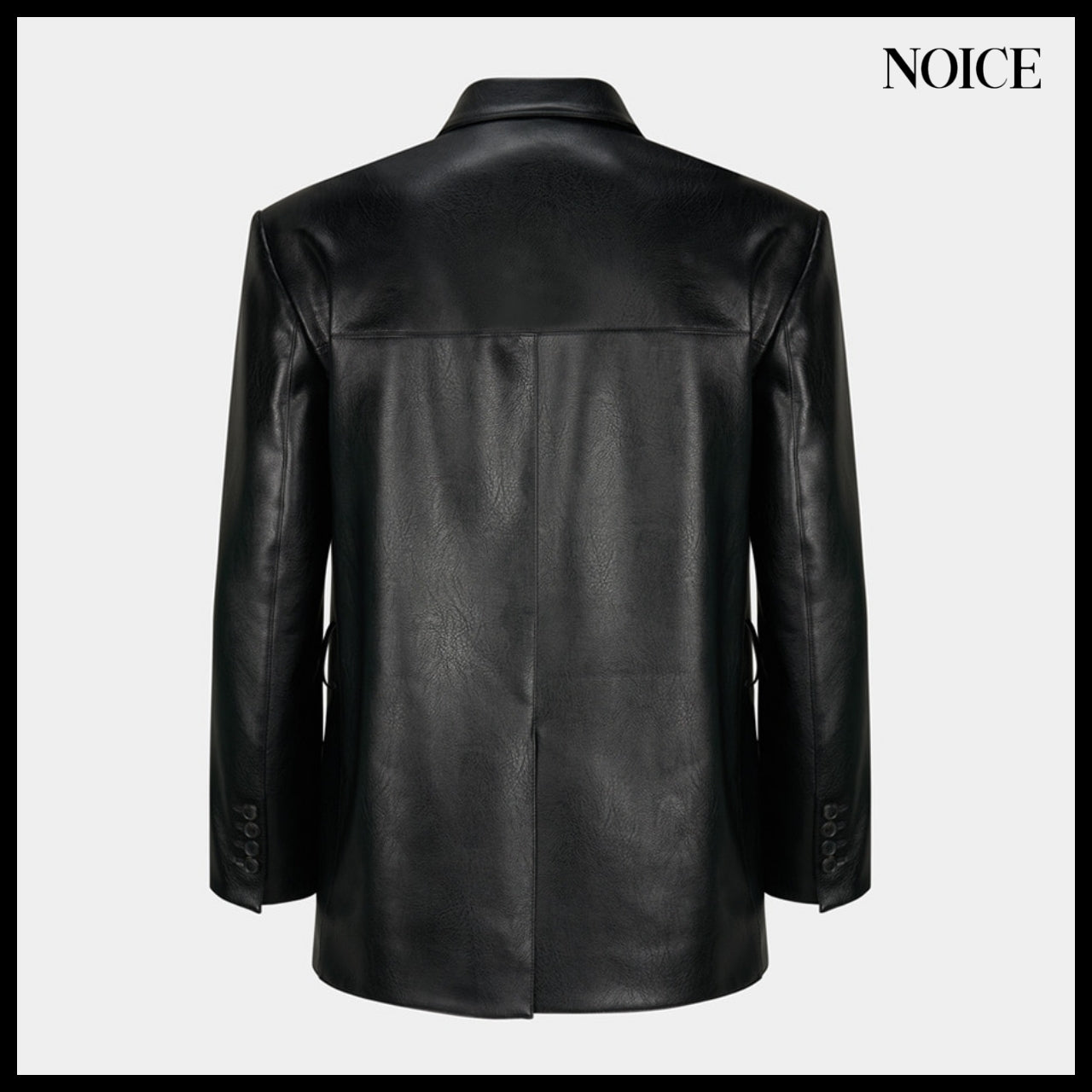 【NOICE】Oversize Belted Faux Leather Jacket
