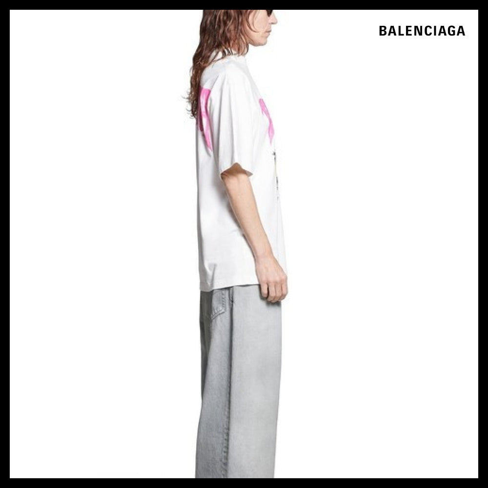 【BALENCIAGA】Paris Tropical Medium Fit T-Shirt 764235