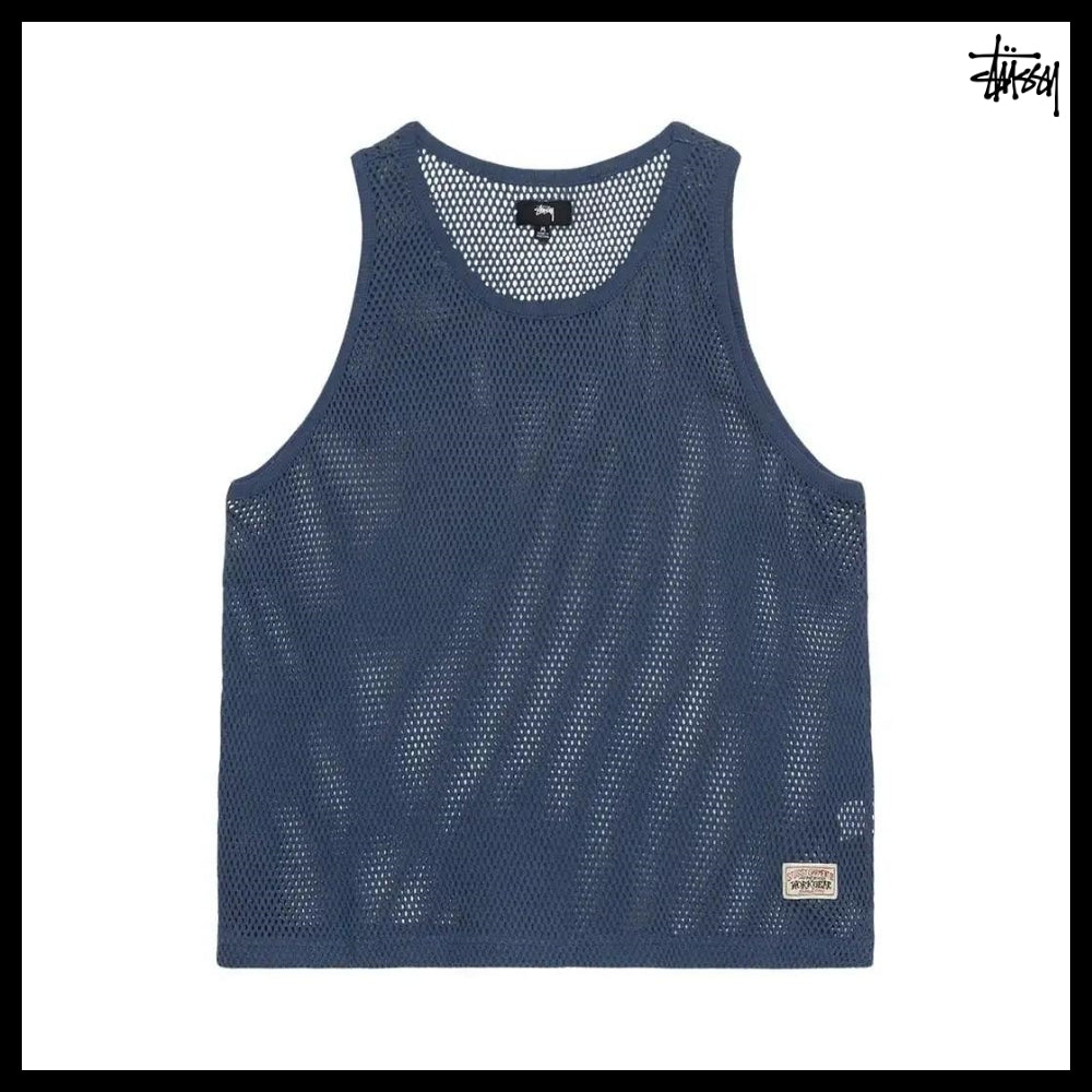 【STUSSY】Cotton Big Mesh Tank