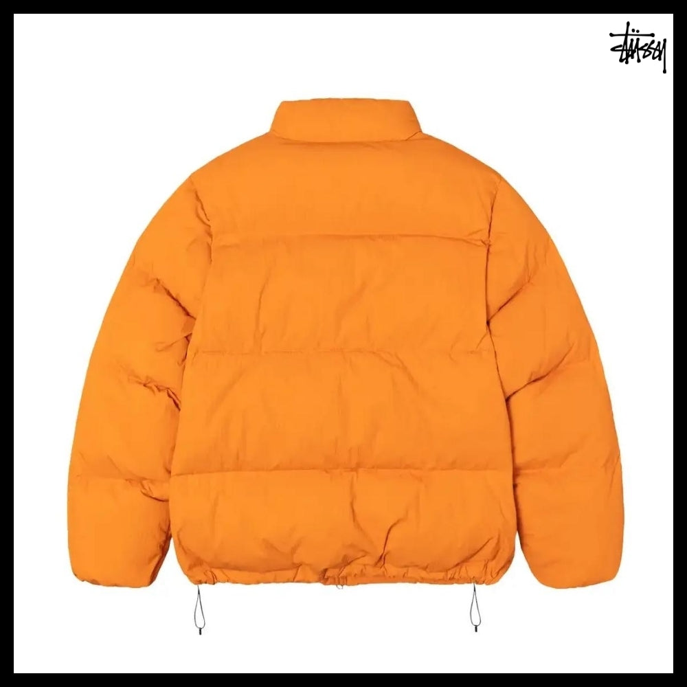 【STUSSY】Nylon Down Puffer Orange
