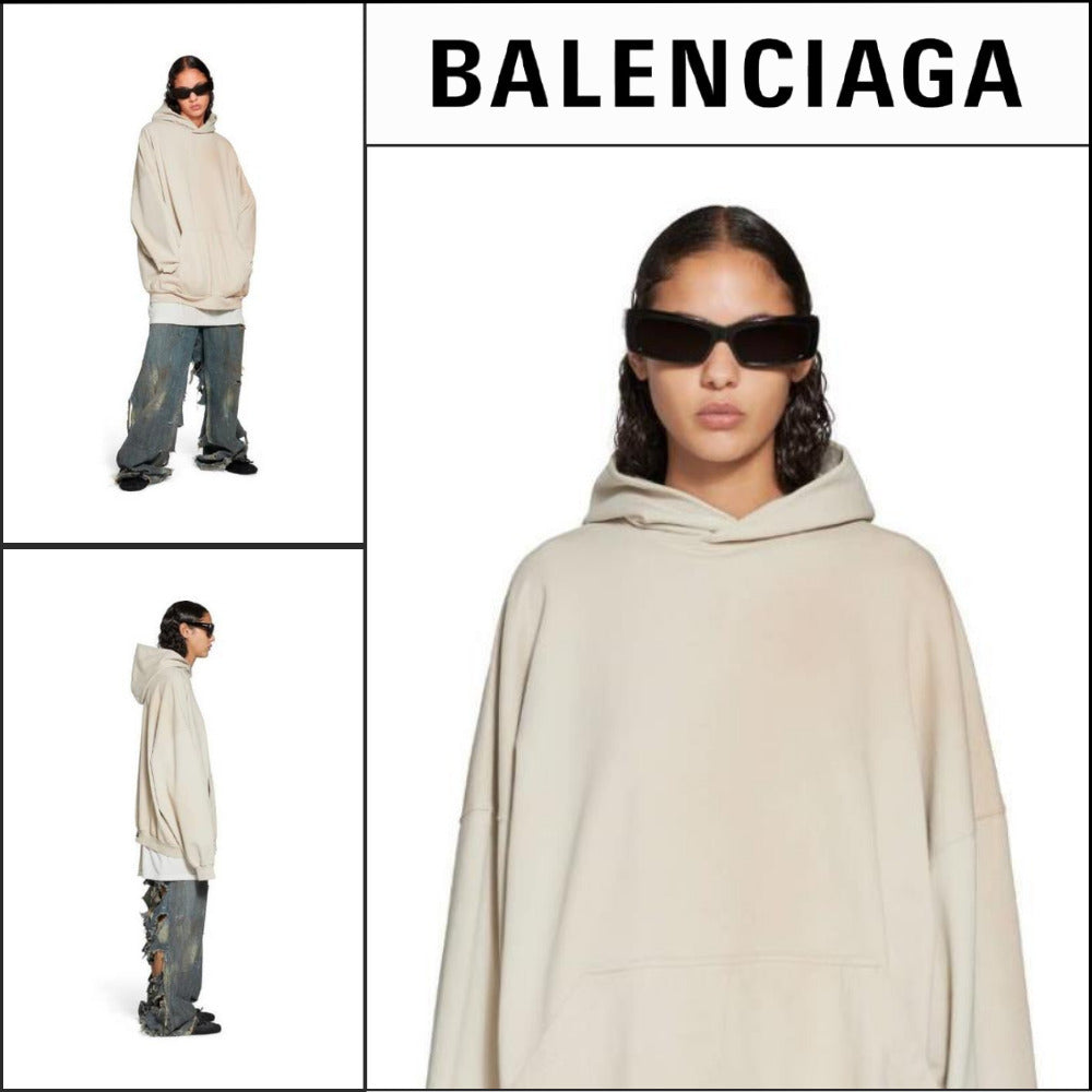 【BALENCIAGA】Oversized Hoodie Off White