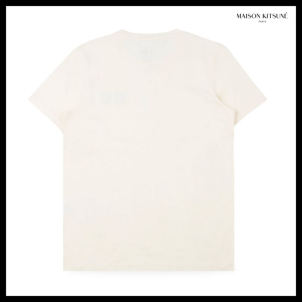 【MAISON KITSUNE】Double Fox Head Patch T-Shirt Latte