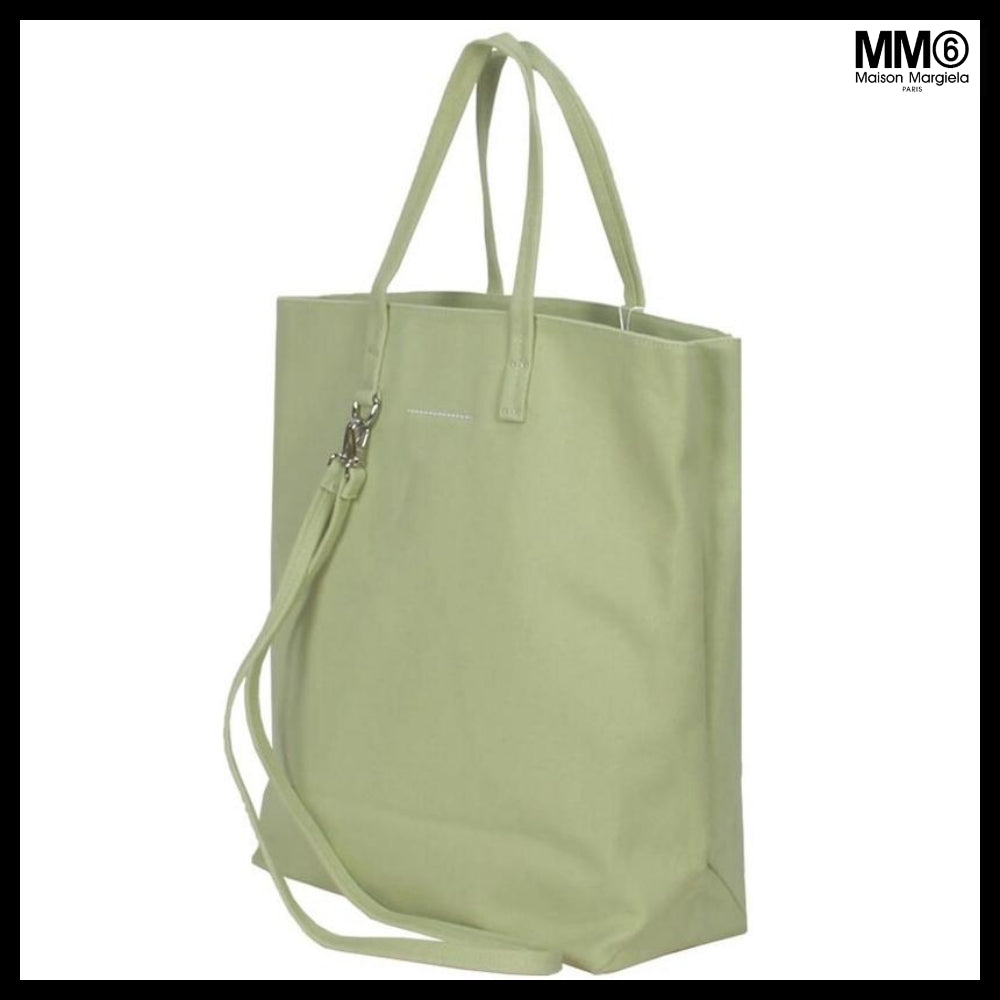 【MM6 Maison Margiela】MM6 ロゴパッチキャンバス トートバッグ