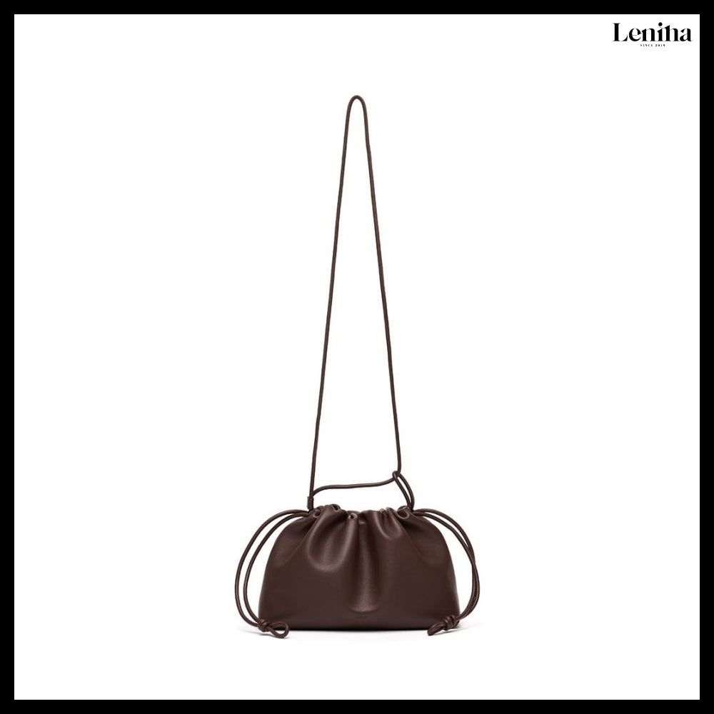 【LENINA】Floria Shoulder Cross Bag Mocha