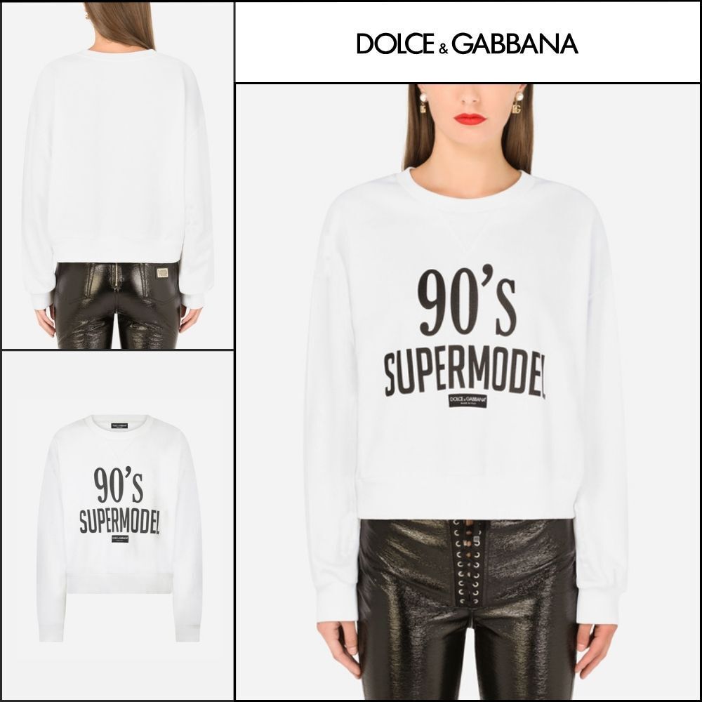 【Dolce&Gabbana】JERSEY SWEATSHIRT 90S SUPERMODEL PRINT