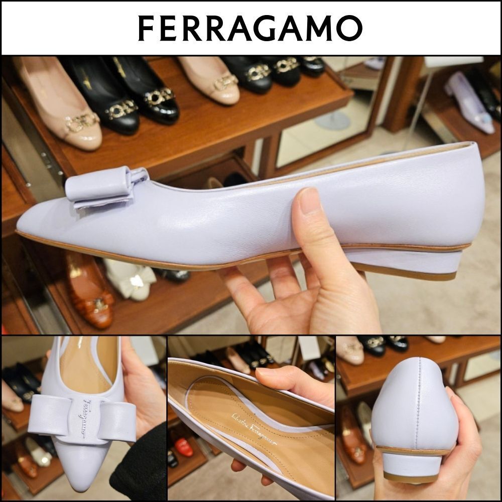 【Ferragamo】VIVA NEW ballerina flat shoes violet
